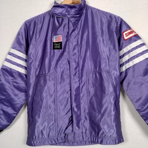 Vintage Simpson Racing Jacket Women Small Purple Double Layer Driving - Picture 11 of 16